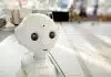 white robot action toy