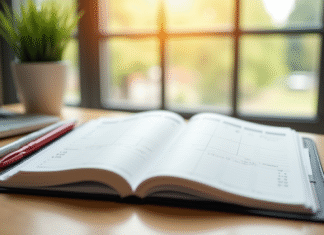 Semaine paire ou semaine impaire : comprendre le découpage pour optimiser son agenda et ses rendez-vous Agenda ouvert sur bureau lumineux avec stylos colorés