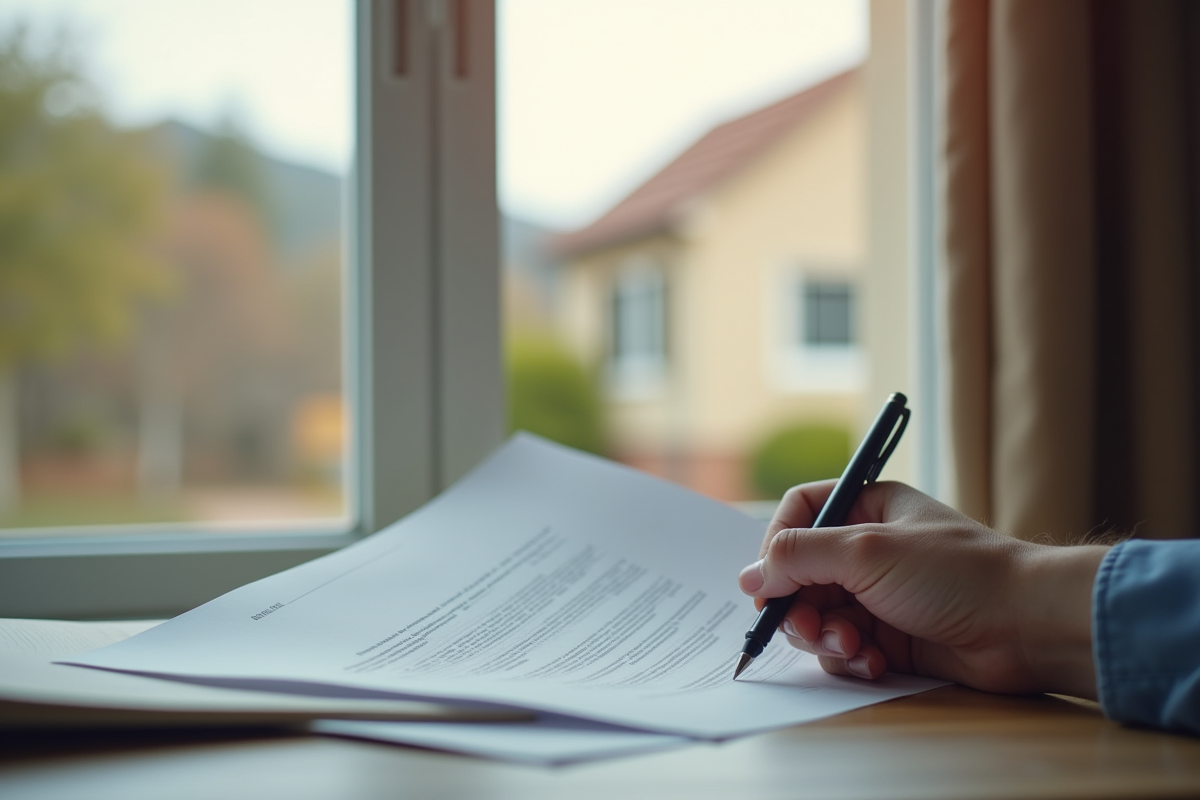 Main tenant un document légal près d