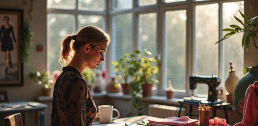 Fondateur de la mode : qui a créé cet univers passionnant ? Designer de mode en studio lumineux en train de dessiner