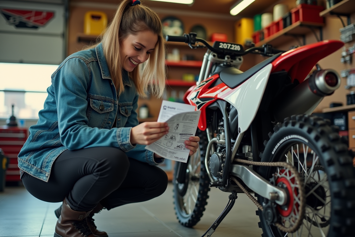 Femme vérifiant le niveau d