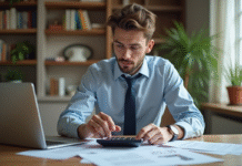 Salaire pour acheter un bien immobilier : comment le calculer ? Jeune homme professionnel travaillant sur un ordinateur à domicile