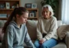 Reconnaître un parent toxique : 5 signes à repérer pour agir Femme d'âge moyen dans un salon observant une adolescente pensive
