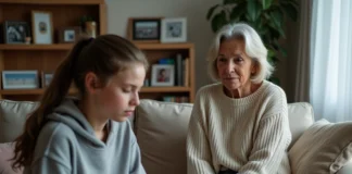 Reconnaître un parent toxique : 5 signes à repérer pour agir Femme d'âge moyen dans un salon observant une adolescente pensive